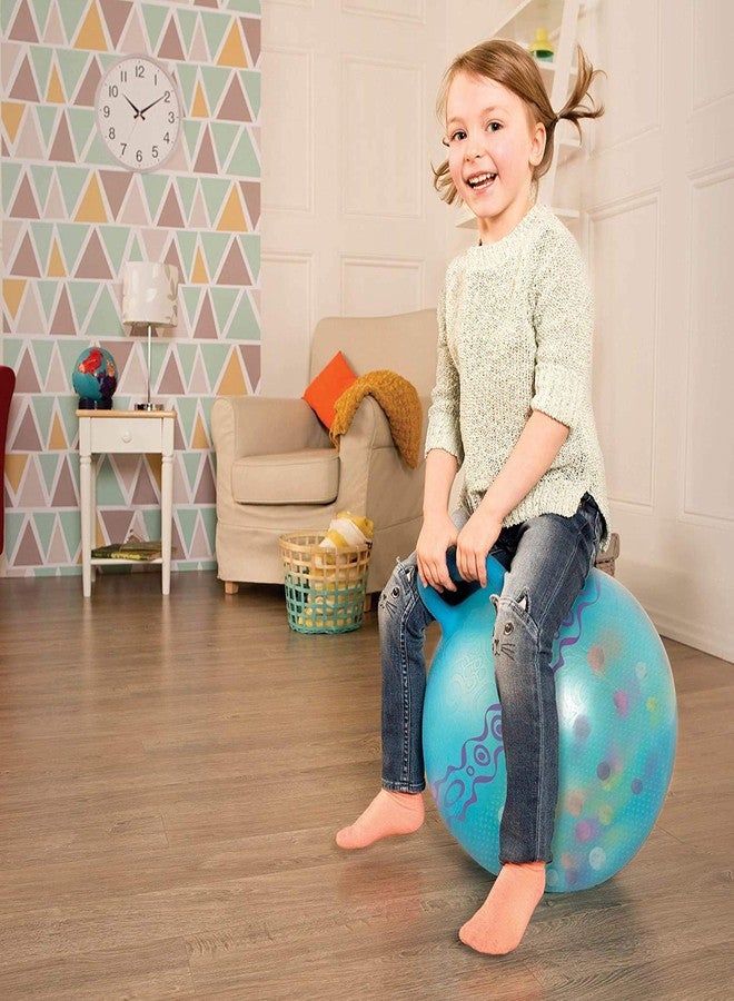 Juxori Bouncing Space Hopper Ball Hop Hopping Ball Inflatable Bouncer Hoppity Hop Jumping Ball Children Yoga Outdoor Game Hopper Jump N Bounce Retro Ball Handle Ride-on Toy Bouncy for Kids - Image 3